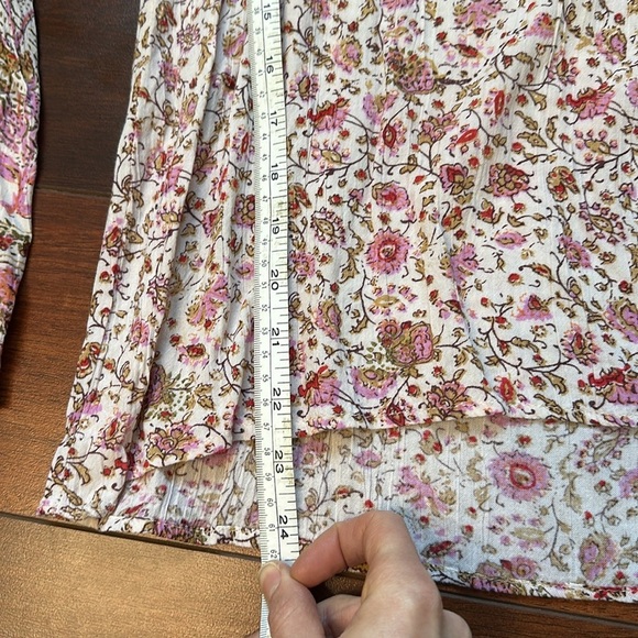 Blue Rain Women’s Long Sleeve Blouse Size XS Pink Floral Pattern - Picture 4 of 6